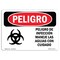 Signmission OSHA, Infection Hazard Handle Needles Care Spanish, 10in X 7in Rigid Plastic, OS-DS-P-710-LS-1373 OS-DS-P-710-LS-1373 - alternate 1